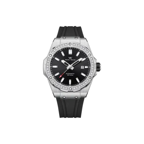 Welly Merck Автоматический Механический Механизм Мужские Часы Черный Циферблат