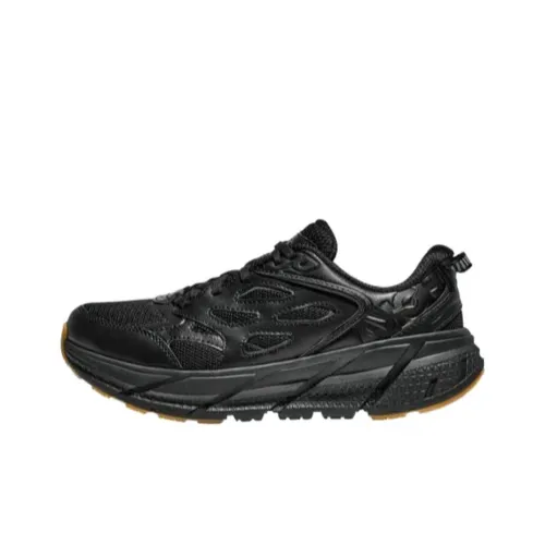 HOKA ONE ONE Clifton L Athletics Устойчивый к истиранию Дышащие Низкие Кроссовки для бега Мужские Черные