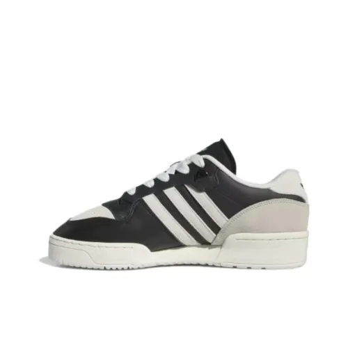 Adidas Originals Rivalry Амортизация Износостойкие Низкие Кроссовки для скейтбординга Мужские Черно-белые