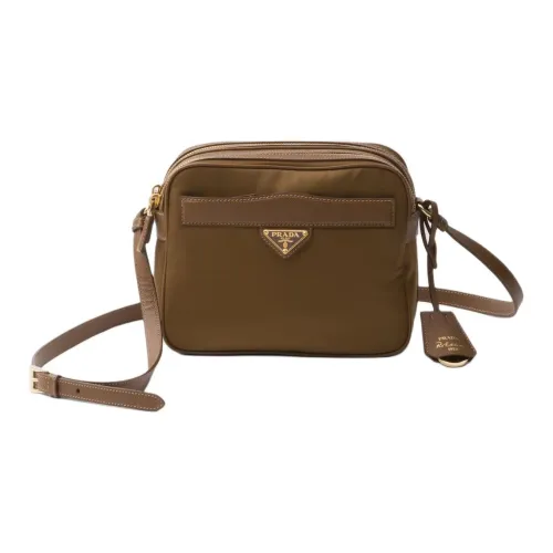 PRADA RE Edition Сумка через плечо с тканью и кожей женская бежевый цвет