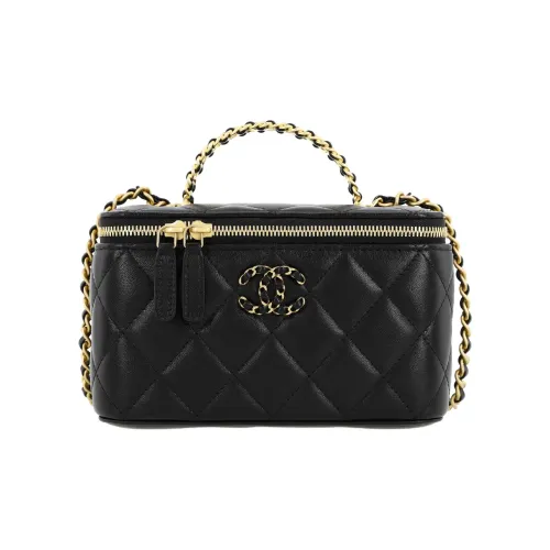 CHANEL Овчина Сумка для коробок Сумка для макияжа Сумка Сумка через плечо Сумка через плечо Женская Черная