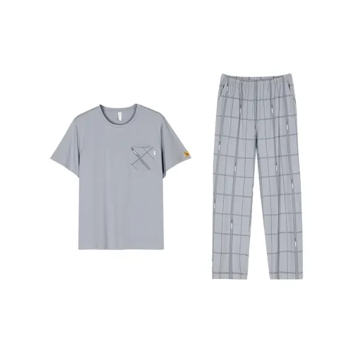 Follow The United States Пижамный комплект Мужской Серебряный Морозный Серый