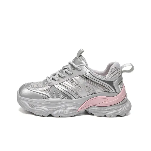 WOOS BOBO Амортизация Устойчивый к истиранию Дышащий Легкий Увеличение высоты Низкий Топ Телесный Верх Кроссовки Женские