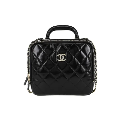 CHANEL Sheepskin Camera Bag Shoulder Bag Women's Black