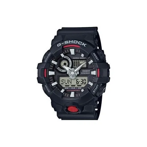 CASIO Кварцевый механизм Мужские часы Liquid Crystal Analog Dual Display Series 53,4 мм Черные