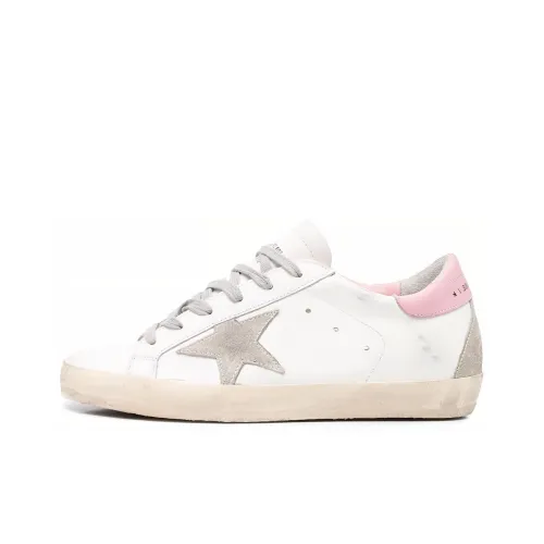 Golden Goose Супер Звезда Стильные Скейтбординги Женские Белые Потертые