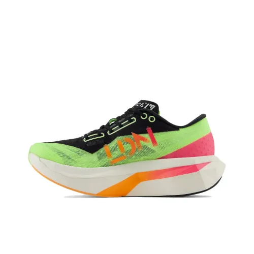 New Balance FuelCell Supercomp Elite v4 Амортизация Износостойкий Низкий Топ Беговые кроссовки Женские Зеленый Черный