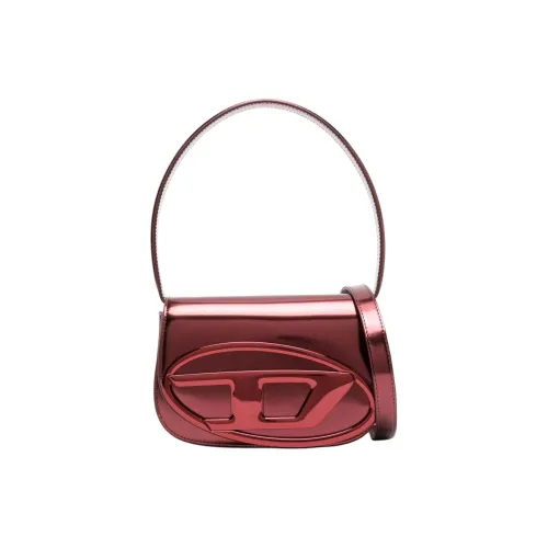 DIESEL Телячья кожа Портативный Crossbody Сумка Сумка через плечо Женская Сливовый Фиолетовый