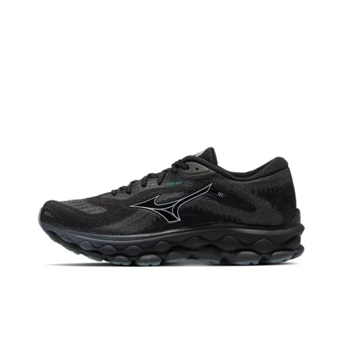 Кроссовки для бега Mizuno Wave Sky 7, низкий топ, черные, унисекс
