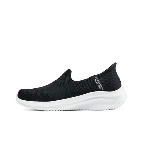 Skechers Slip Ins Hands Бесплатно Slip ins Устойчивый к истиранию Дышащий Низкий Топ Casual Женские Черный Белый