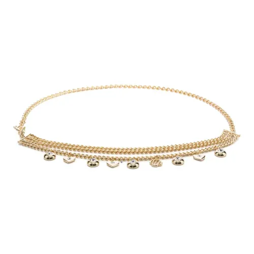 Maje Логотип Подвеска Цепи для талии Женские Золото Ширина 4CM