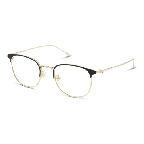 MONTBLANC Нержавеющая сталь Прямоугольные Оправы для очков Мужские Золотые