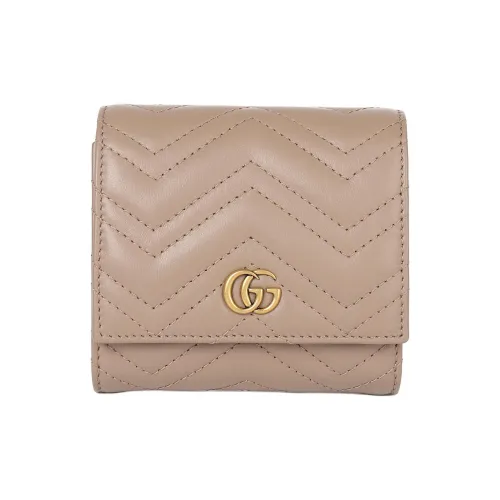 GUCCI GG Marmont Коровья кожа Кошелек Женские Умбра