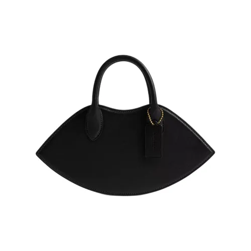 COACH Сумка через плечо из кожи большая женская черная