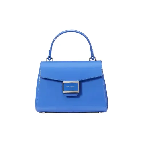 Kate Spade Katy Лакированная кожа с гладкой кожей сумка через плечо маленькая сумка женский флуоритовый синий