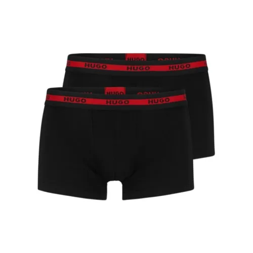 Hugo Boss Два пачки OF Logo Waistband трусы из эластичного хлопка мужское нижнее белье 2 упаковки черный