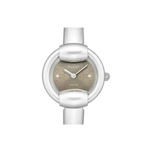 GUCCI Кварцевые часы механизм ремешок из нержавеющей стали 27 мм коричневый циферблат унисекс