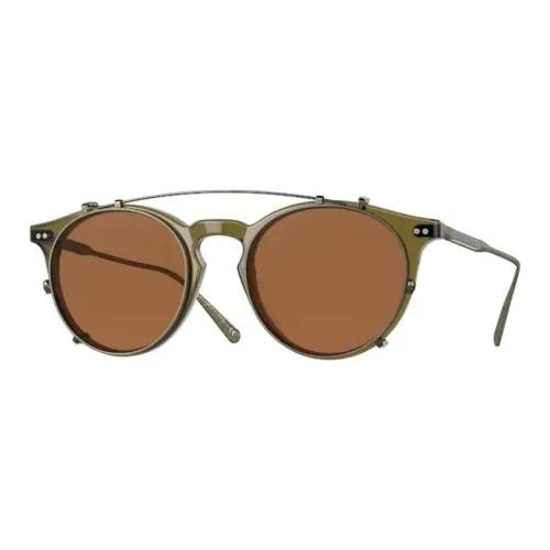 Oliver Peoples Пластик Aviator Солнцезащитные очки Унисекс Зеленый