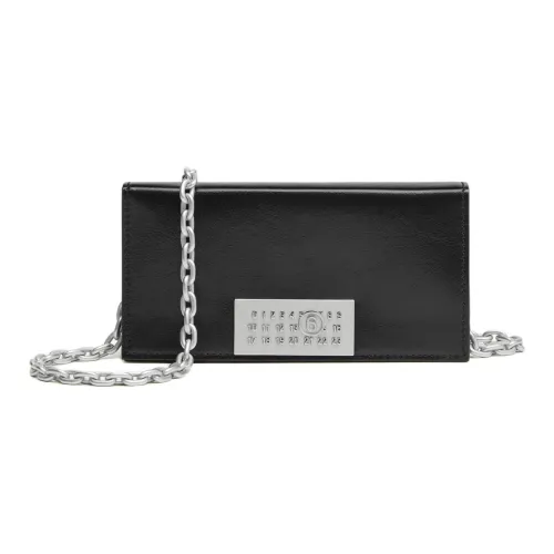 MM6 MAISON MARGIELA Телячья кожа Сумка через плечо Кошелек Мини Женский Черный