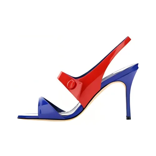 MANOLO BLAHNIK One Ремешок Сандалии 9 см Женские Синие