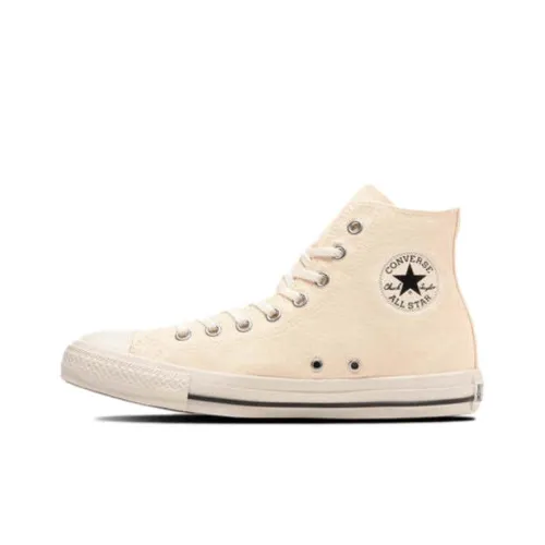 Конверс All Star WASHEDCANVAS HI Устойчивые к истиранию амортизаторы Высокие Кеды Унисекс Экрю Японская версия