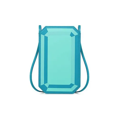 TIFFANY CO. Кожа Одно плечо Через плечо Чехол для телефона Женские Синий