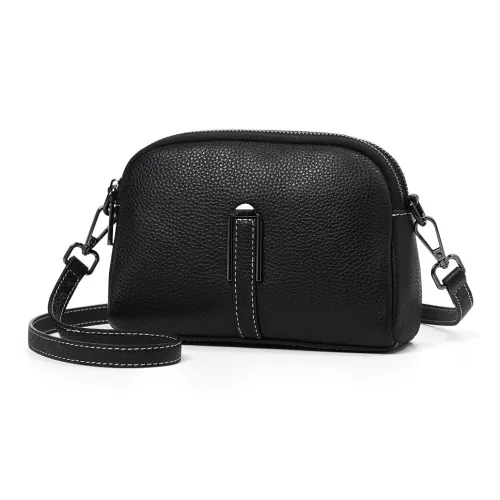 KAISER Коровья кожа Сумка через плечо Стандартная Женская Черная Синяя Зеленая Бургунди Молочно-чайная