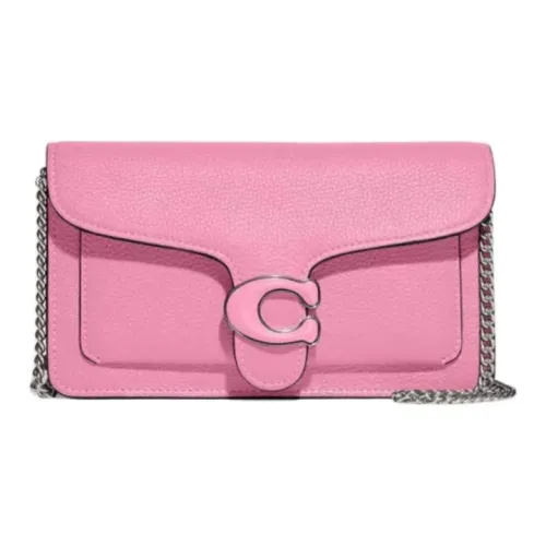 COACH Tabby Пескоструйная кожа Сумка через плечо Маленькая Женская Ярко-розовая