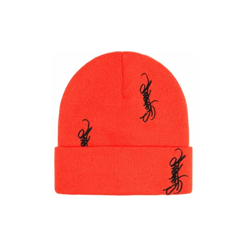 Supreme Acrylic Beanies Unisex Red Supreme Акриловые Шапки-бини Унисекс Красный