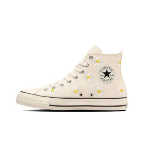 Конверс All Star Ⓡ Daisyflower Hi Износостойкие и Легкие Высокие Кеды Унисекс Экрю Японская Версия