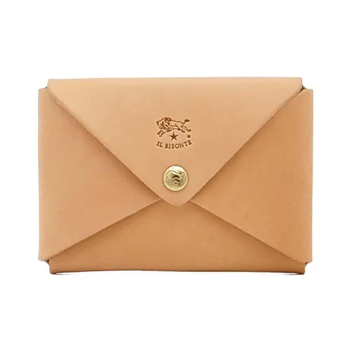 Il Bisonte Кошелек из коровьей кожи держатель для карт унисекс натуральный