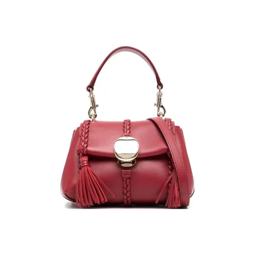 Chloe Penelope Series Napa Lambskin Portable Crossbody Bag Shoulder Bag Women's Red Члои Penelope Series Napa Овечья кожа Портативная сумка через плечо плечевая сумка Женская Красная