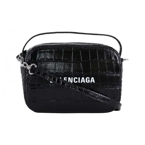 Balenciaga Повседневная кожаная сумка через плечо унисекс черная