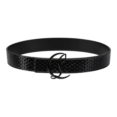 CL LUBOTING Однотонный дизайн кожа ремни женский черный ширина 3,5 см