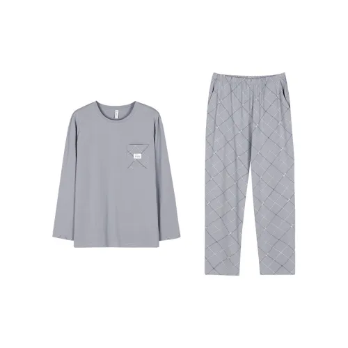 Follow The United States Пижамный комплект Мужской Серебряный Морозный Серый