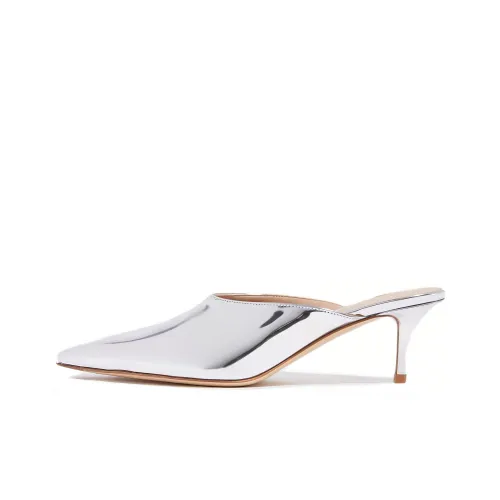 SCAROSSO LAURA Домашние тапочки 6 см Женские Серебряные