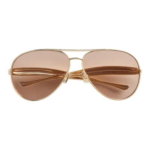 Bottega Veneta Металл Aviator Солнцезащитные очки Мужские Золотые