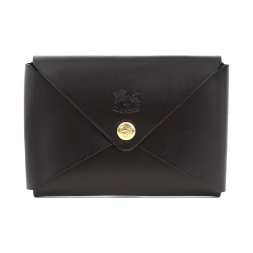 Il Bisonte Кошелек из коровьей кожи держатель для карт унисекс черный