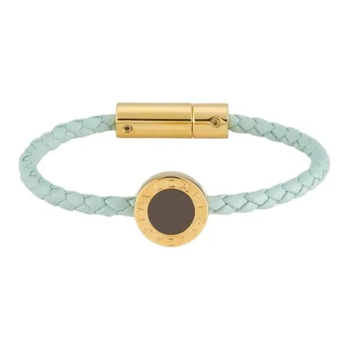 BVLGARI Телячья кожа Эмаль Золото с покрытием Латунь Лунный камень Сапфир Браслеты Женские Синий