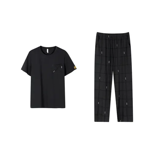 Follow the United States Пижамный комплект Мужской Бледно-чернильный серый