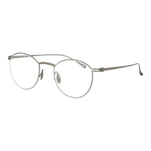 GIORGIO ARMANI Титан Овал Оправы для очков Мужской Серебряный
