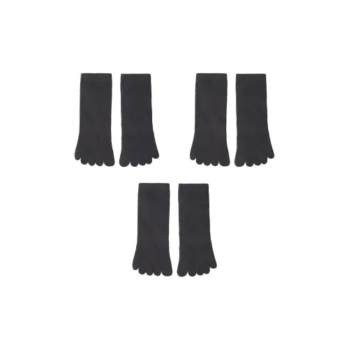 Pan Shijia Низкие носки Мужские 3 упаковки Черные