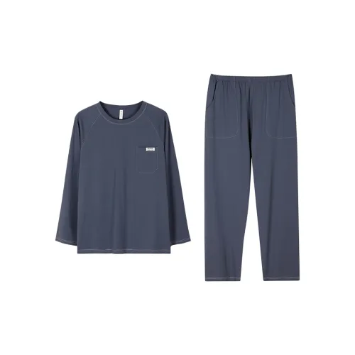 Пижамный комплект Follow The United States для мужчин цвет имперский синий