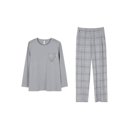 Follow The United States Пижамный комплект Мужской Серебряный Морозный Серый