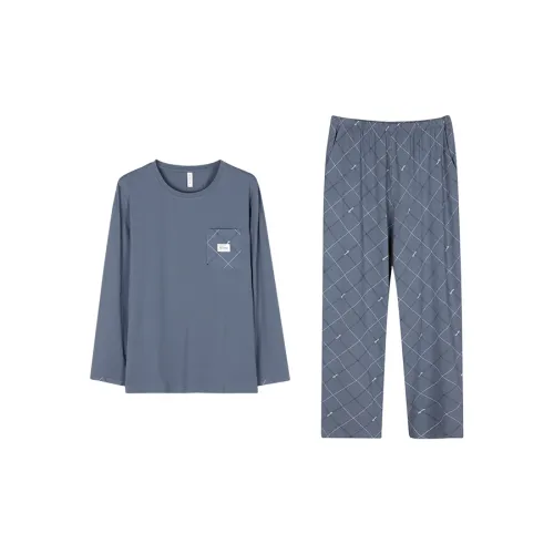 Пижамный комплект Follow The United States для мужчин цвет имперский синий