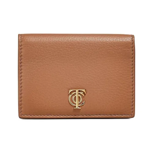 TIFFANY CO. Кожаный держатель для карт Держатель для карт Женский Коричневый
