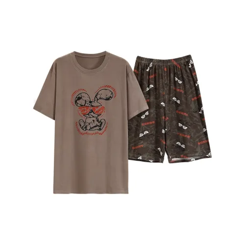 The Story Of The Flower Season Пижамный комплект Мужской Оливково-коричневый