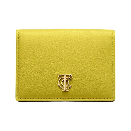 TIFFANY CO. Кожа Картхолдер Картхолдер Женский Желтый Зеленый