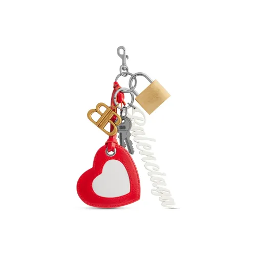 Balenciaga Латунь Овечья кожа TPU Брелоки Женские Красные