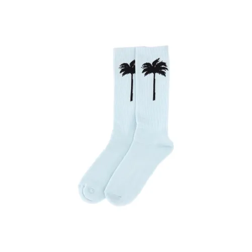 PALM ANGELS Светло-синие женские носки MID до икры